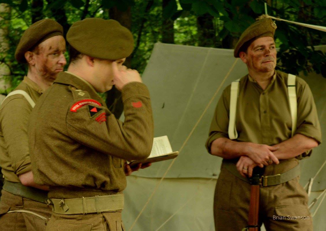 Undershirt and braces Re-enactors wearing undershirt and braces